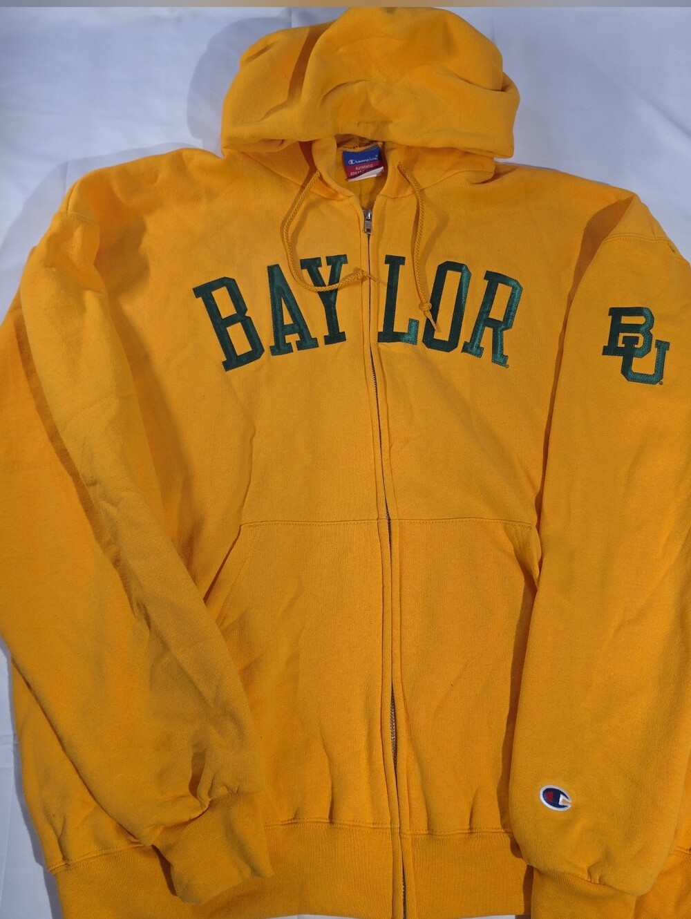 Baylor Bears XL Champion Gold Full-Zip Hoodie